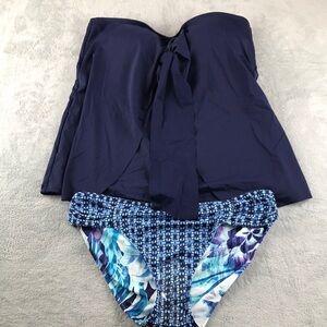 Tommy Bahama  Pearl Sarong Wrap Bandini Top & Reversible Bikini Bottoms M New